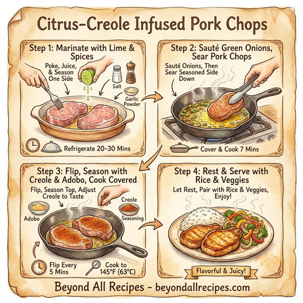 Citrus-Creole Infused Pork Chops instructions