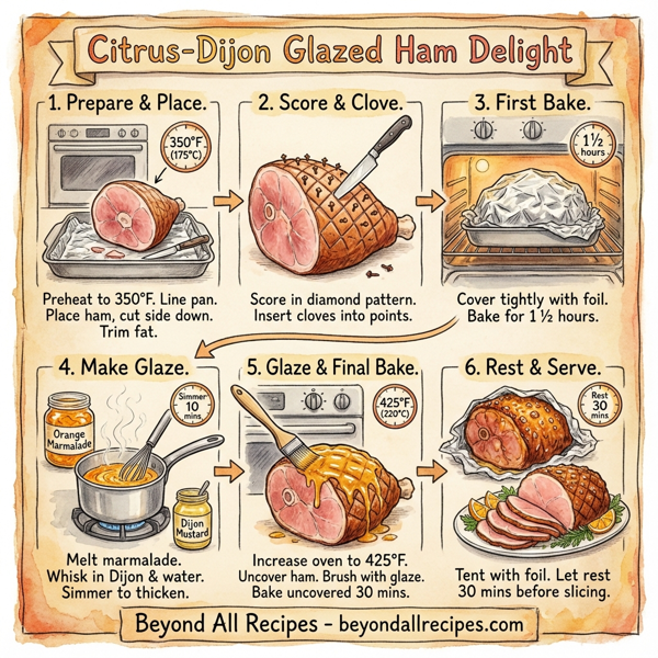 Citrus-Dijon Glazed Ham Delight instructions