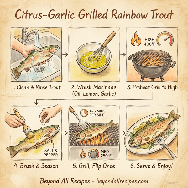 Citrus-Garlic Grilled Rainbow Trout instructions