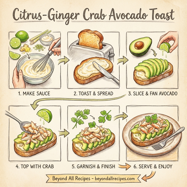 Citrus-Ginger Crab Avocado Toast instructions