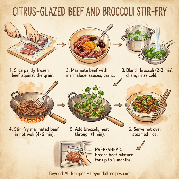 Citrus-Glazed Beef and Broccoli Stir-Fry instructions