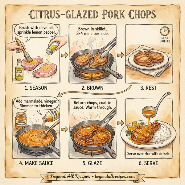 Citrus-Glazed Pork Chops with Orange Marmalade instructions