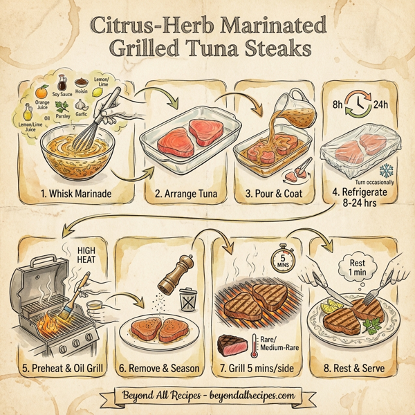 Citrus-Herb Marinated Grilled Tuna Steaks instructions