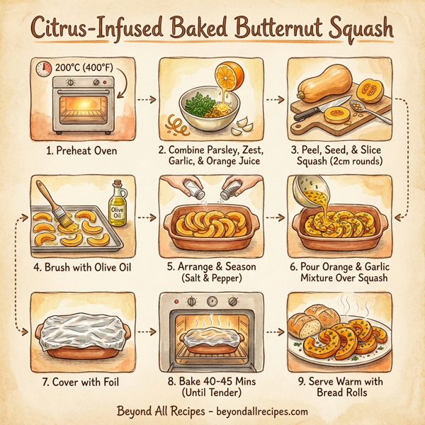 Citrus-Infused Baked Butternut Squash instructions