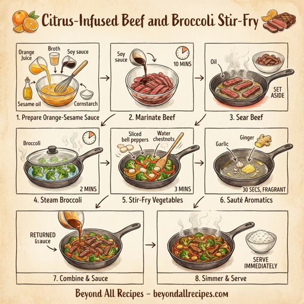 Citrus-Infused Beef and Broccoli Stir-Fry instructions