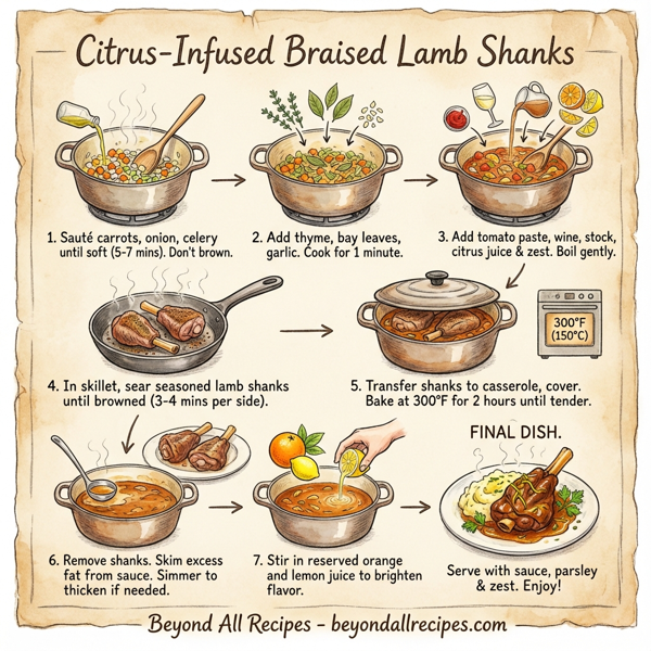 Citrus-Infused Braised Lamb Shanks instructions