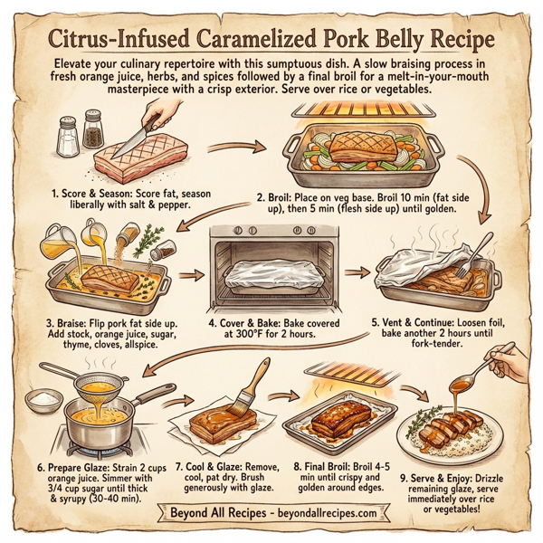 Citrus-Infused Caramelized Pork Belly instructions