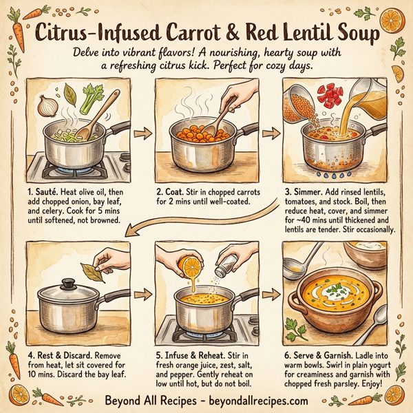 Citrus-Infused Carrot and Red Lentil Soup instructions
