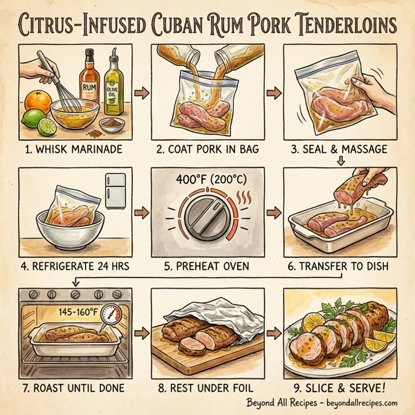 Citrus-Infused Cuban Rum Pork Tenderloins instructions
