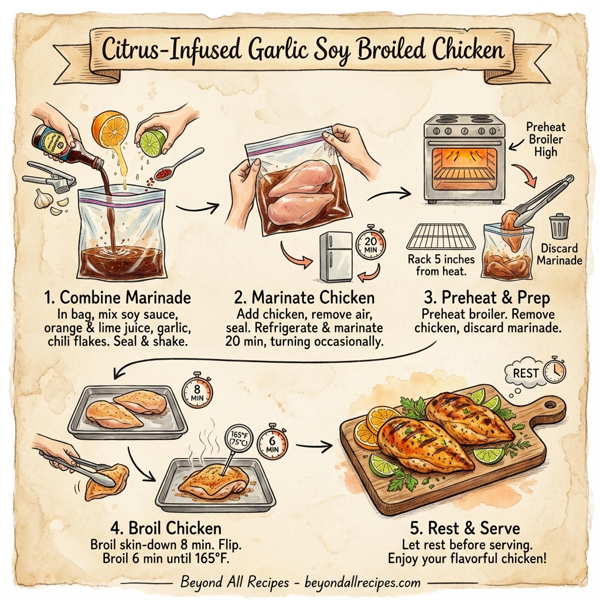 Citrus-Infused Garlic Soy Broiled Chicken instructions