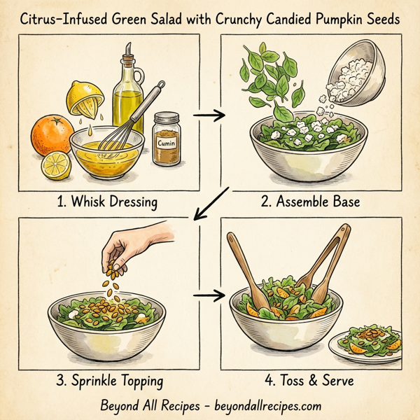 Citrus-Infused Green Salad with Crunchy Candied Pumpkin Seeds instructions