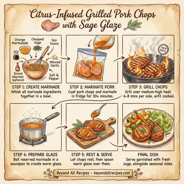 Citrus-Infused Grilled Pork Chops with Sage Glaze instructions