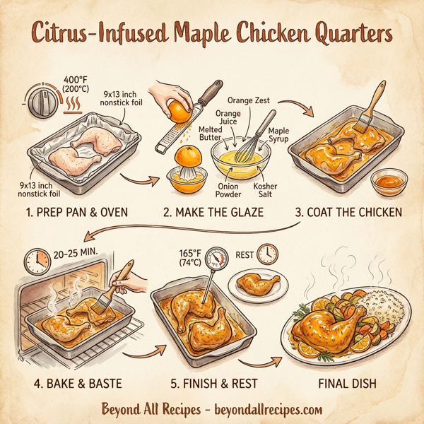 Citrus-Infused Maple Chicken Quarters instructions