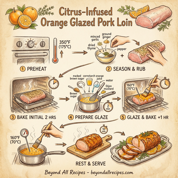 Citrus-Infused Orange Glazed Pork Loin instructions