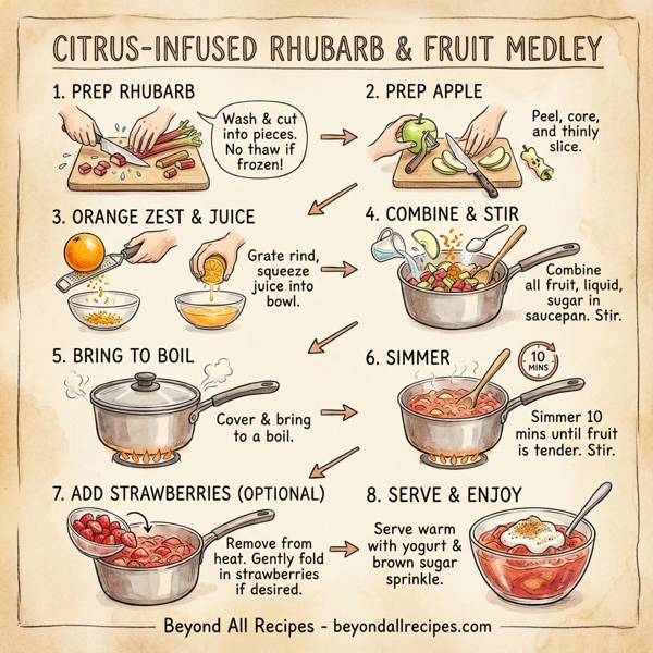 Citrus-Infused Rhubarb and Fruit Medley instructions
