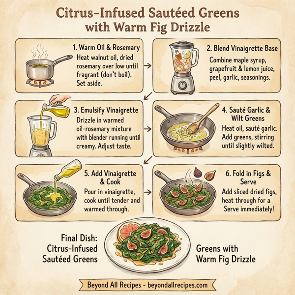 Citrus-Infused Sautéed Greens with Warm Fig Drizzle instructions