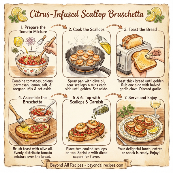 Citrus-Infused Scallop Bruschetta instructions
