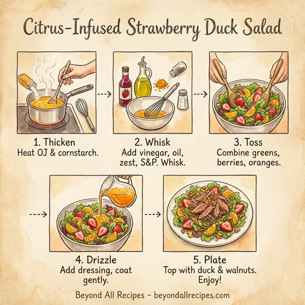 Citrus-Infused Strawberry Duck Salad instructions