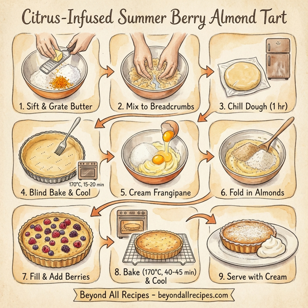 Citrus-Infused Summer Berry Almond Tart instructions