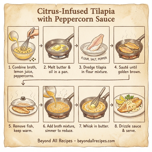 Citrus-Infused Tilapia with Peppercorn Sauce instructions