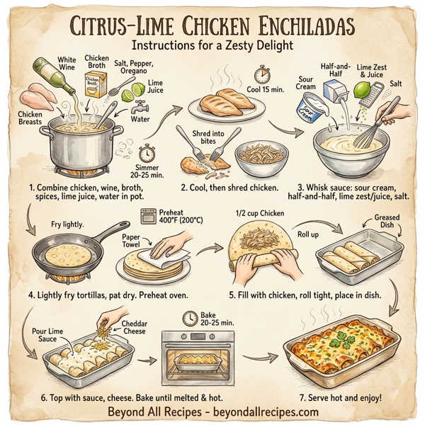 Citrus-Lime Chicken Enchiladas instructions