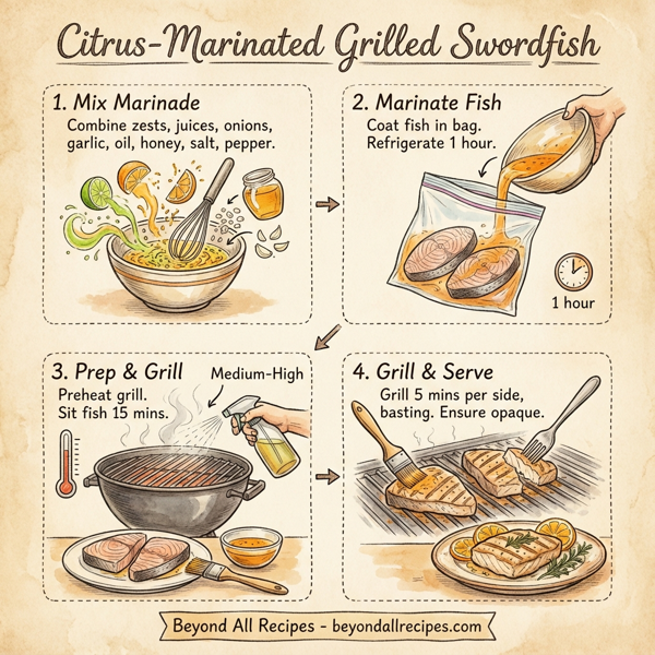 Citrus-Marinated Grilled Swordfish instructions
