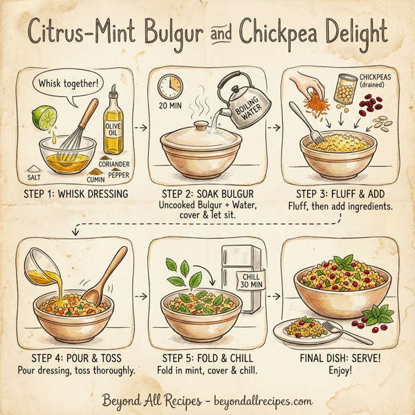 Citrus-Mint Bulgur and Chickpea Delight instructions