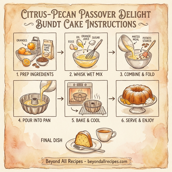 Citrus-Pecan Passover Delight Bundt Cake instructions