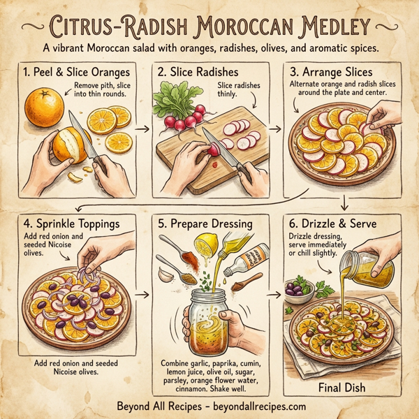 Citrus-Radish Moroccan Medley instructions