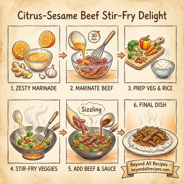 Citrus-Sesame Beef Stir-Fry Delight instructions