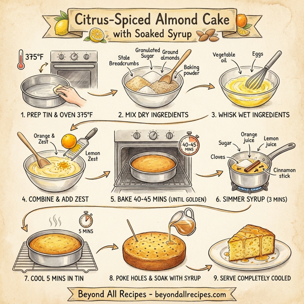 Citrus-Spiced Almond Cake with Soaked Syrup instructions