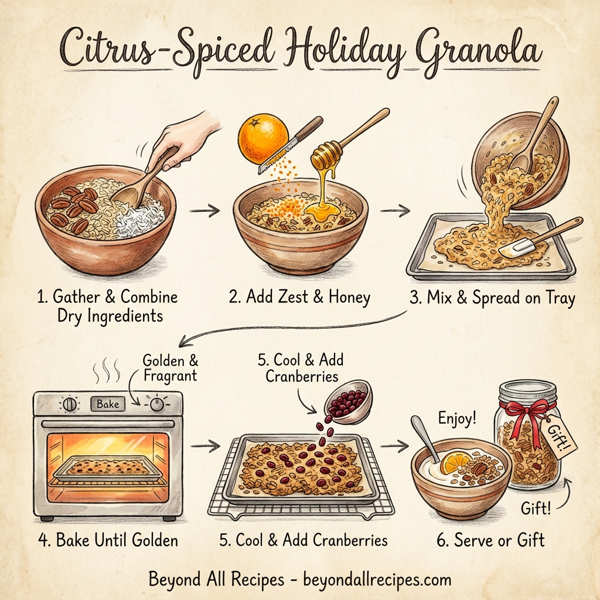 Citrus-Spiced Holiday Granola instructions