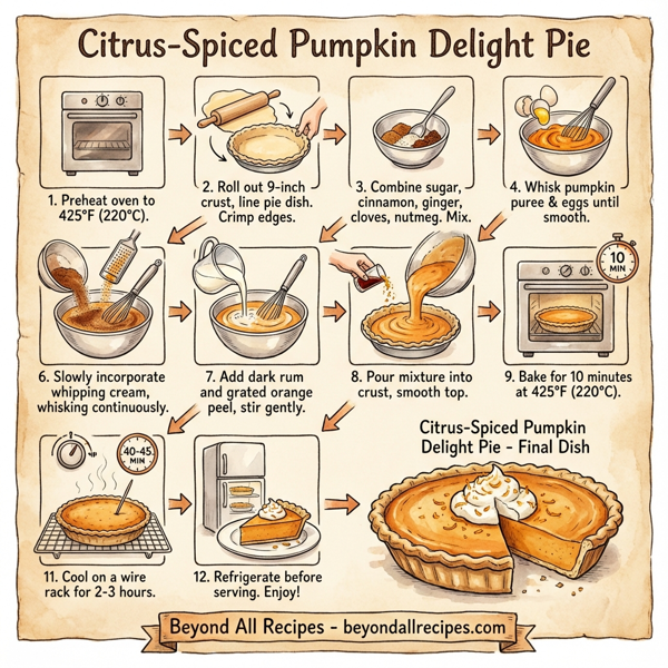Citrus-Spiced Pumpkin Delight Pie instructions