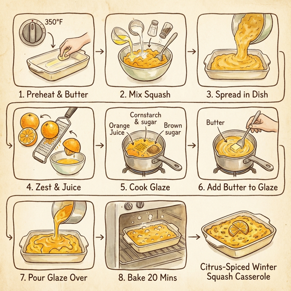 Citrus-Spiced Winter Squash Casserole instructions