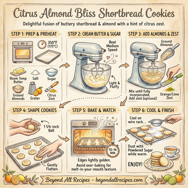 Citrus Almond Bliss Shortbread Cookies instructions