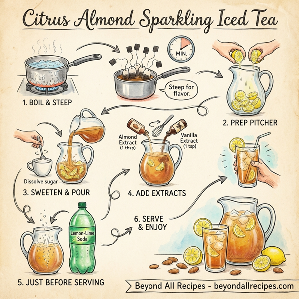 Citrus Almond Sparkling Iced Tea instructions