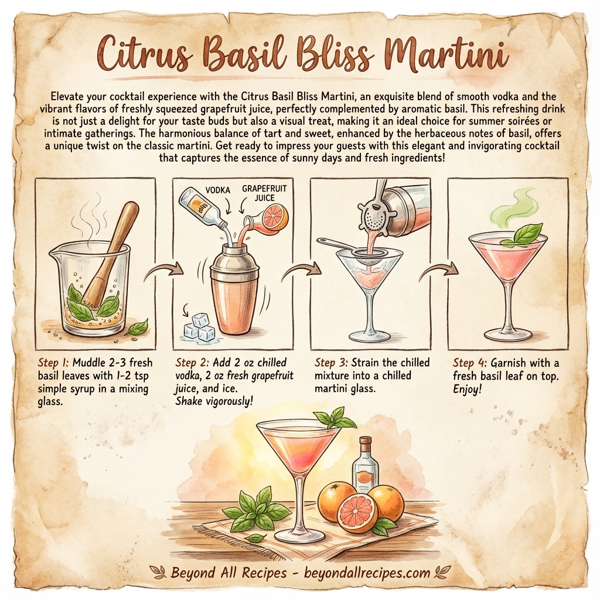 Citrus Basil Bliss Martini instructions