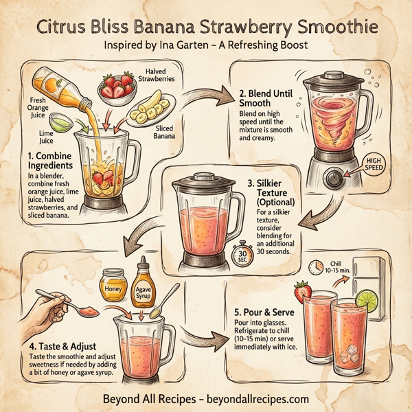 Citrus Bliss Banana Strawberry Smoothie instructions