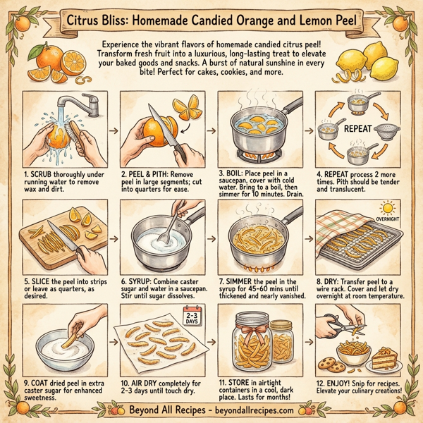 Citrus Bliss: Homemade Candied Orange and Lemon Peel instructions
