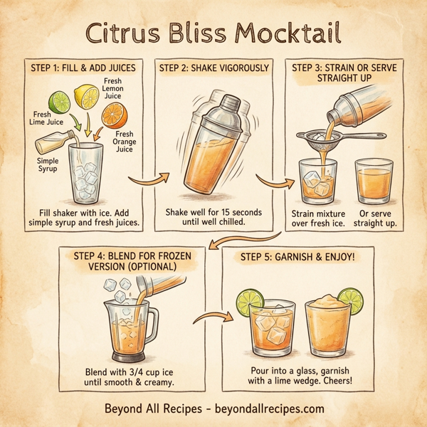 Citrus Bliss Mocktail instructions