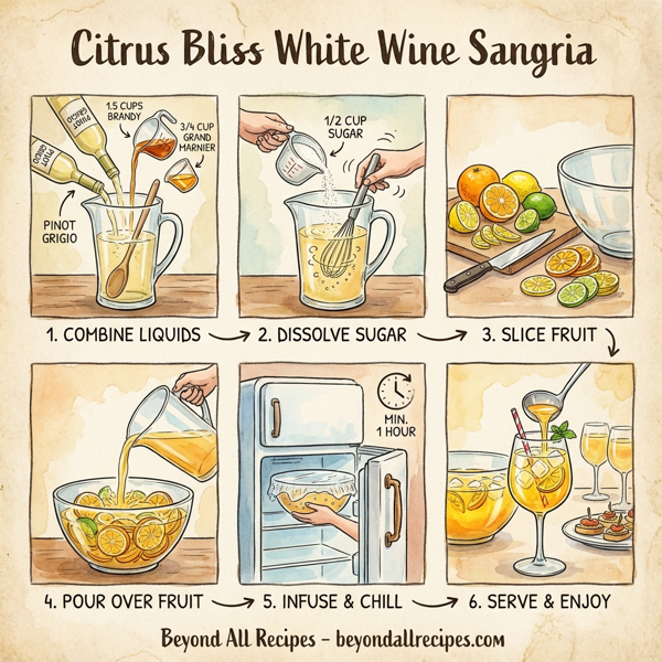 Citrus Bliss White Wine Sangria instructions