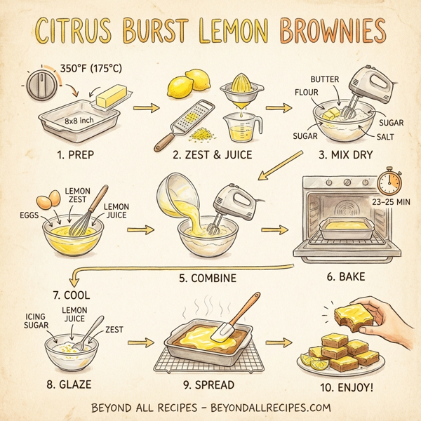 Citrus Burst Lemon Brownies instructions