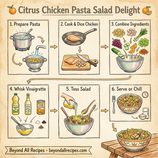 Citrus Chicken Pasta Salad Delight instructions