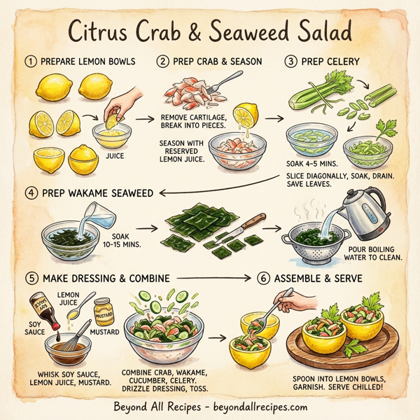 Citrus Crab & Seaweed Salad instructions