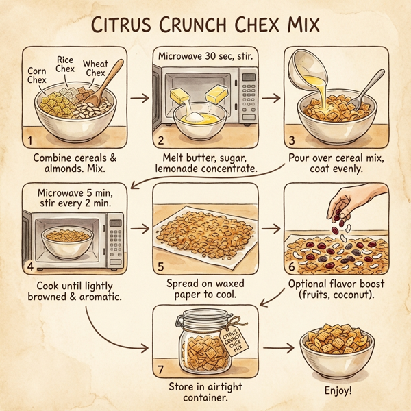 Citrus Crunch Chex Mix instructions