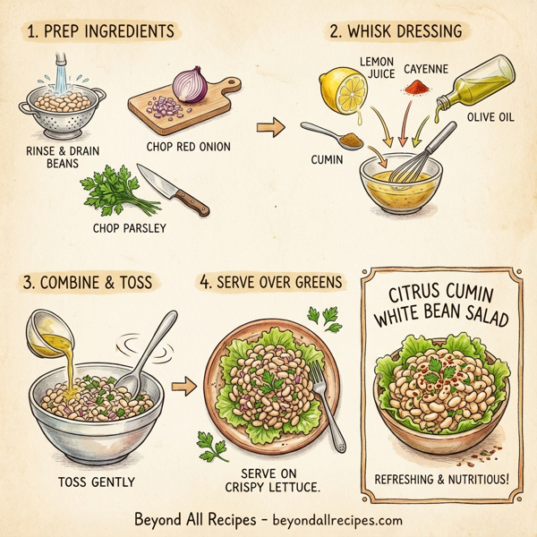 Citrus Cumin White Bean Salad instructions
