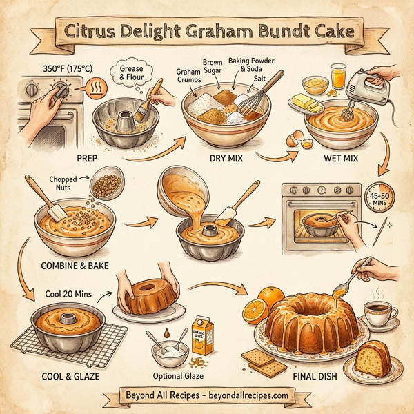 Citrus Delight Graham Bundt Cake instructions