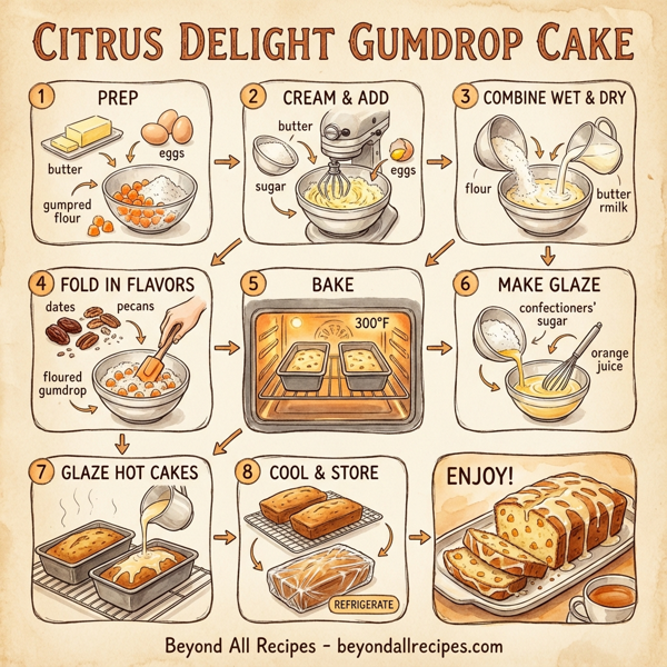 Citrus Delight Gumdrop Cake instructions