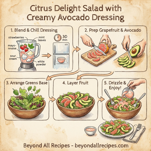 Citrus Delight Salad with Creamy Avocado Dressing instructions