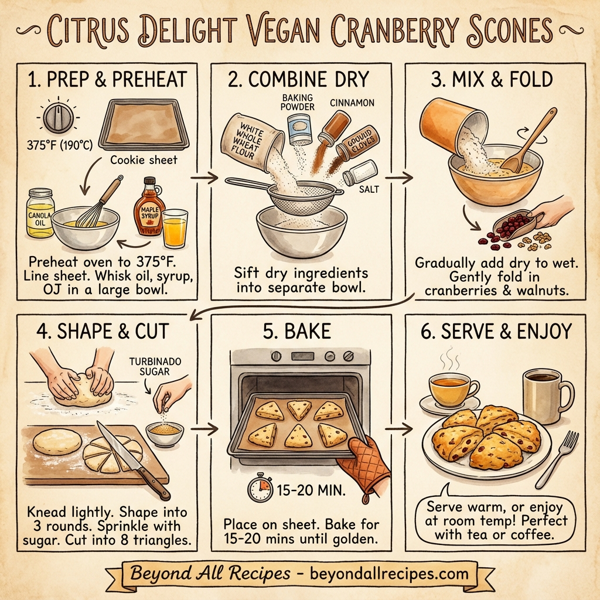 Citrus Delight Vegan Cranberry Scones instructions